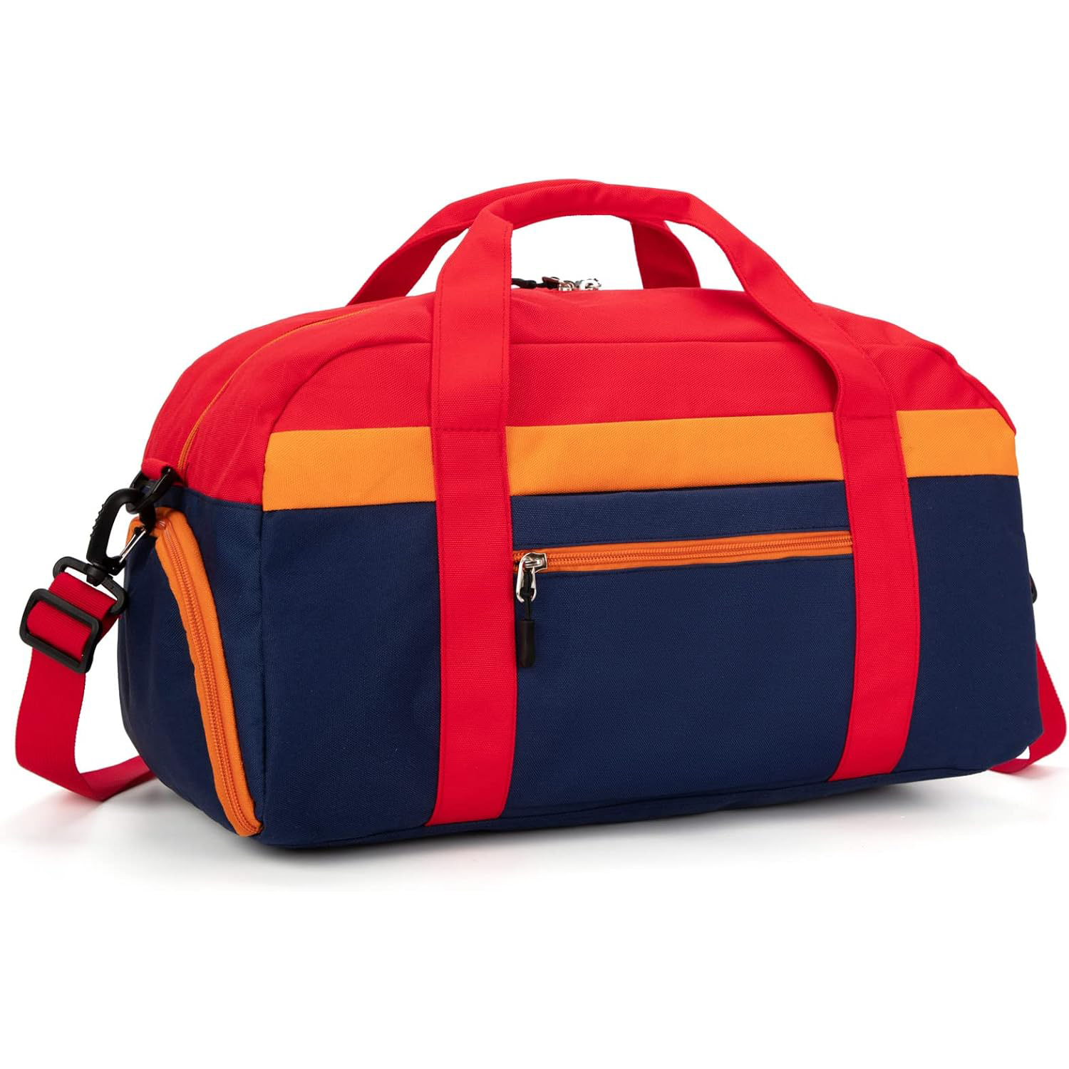Red, Orange and Navy Travel Duffel Bag